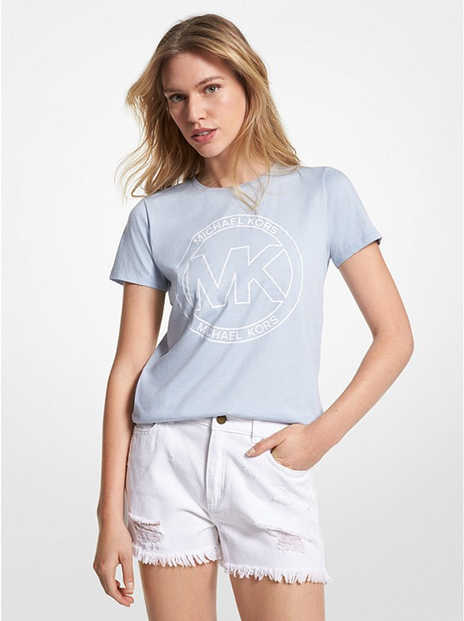 Twotone pocket logo Tshirt  Michael Kors  Shop Mens Logo Tees   Graphic TShirts Online  Simons