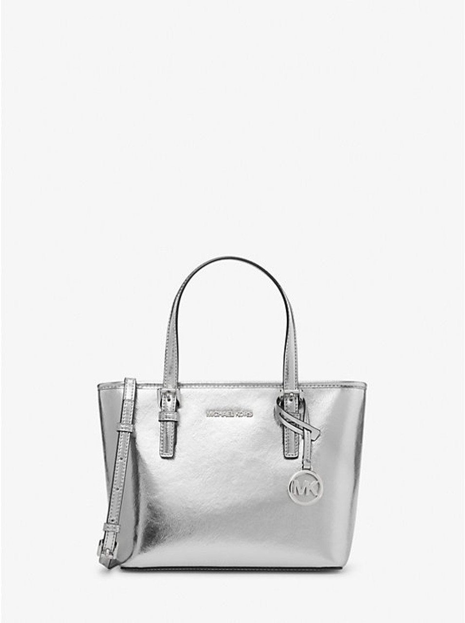 MICHAEL KORS Jet Set Travel Extra Small Metallic Top Zip Tote Bag