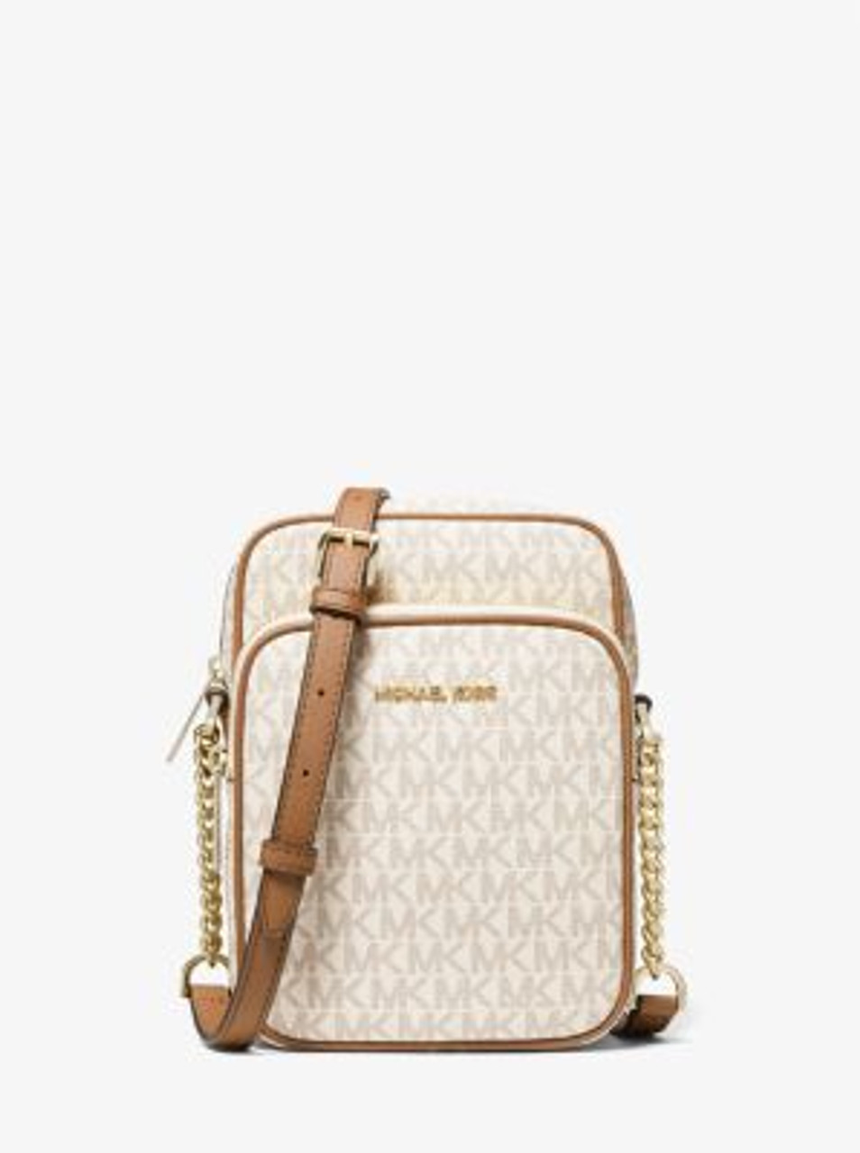 Michael Kors Jet Set Signature Logo Small Flat Crossbody Bag | Dillard's