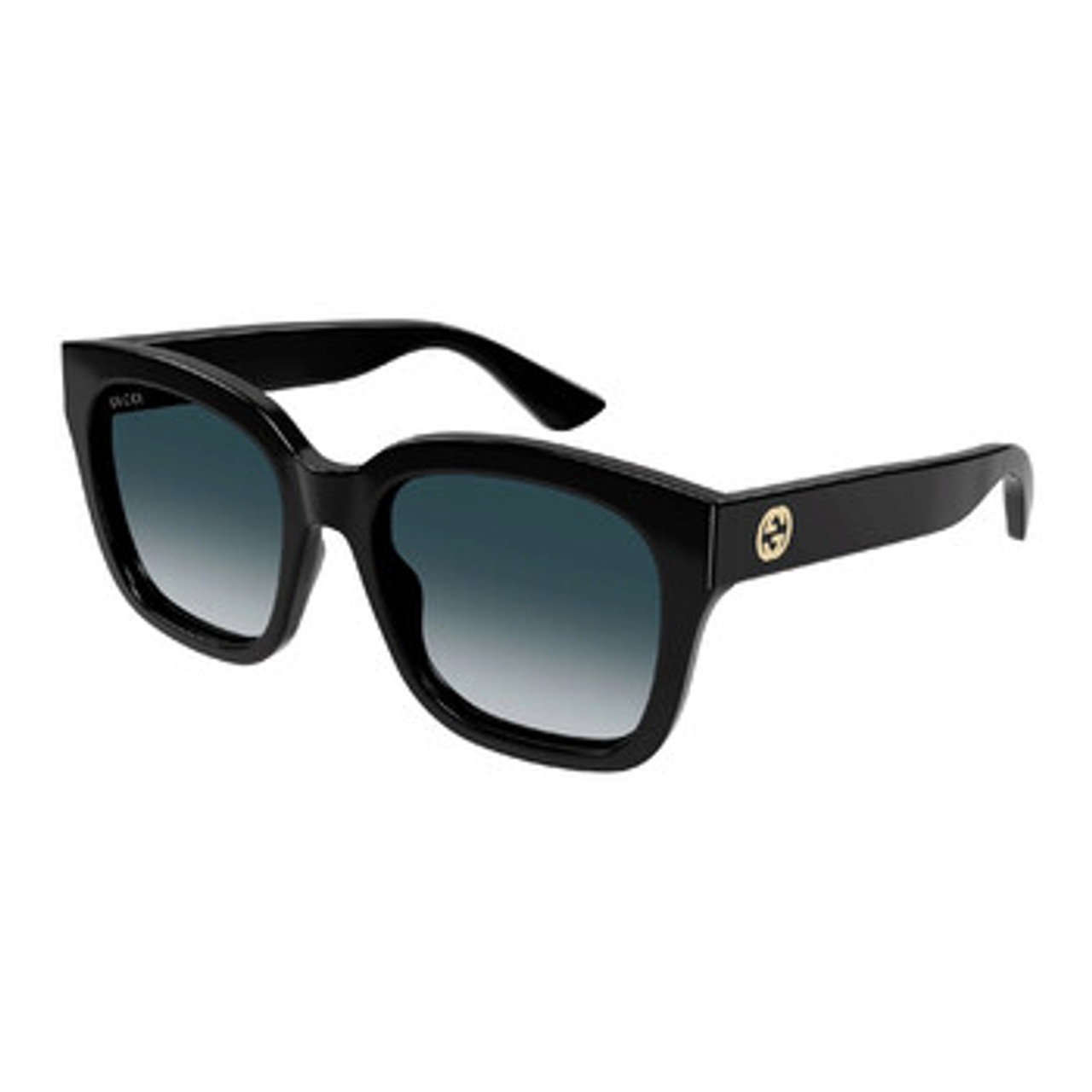 Oversized rectangular sunglasses in black injection | GUCCI® US