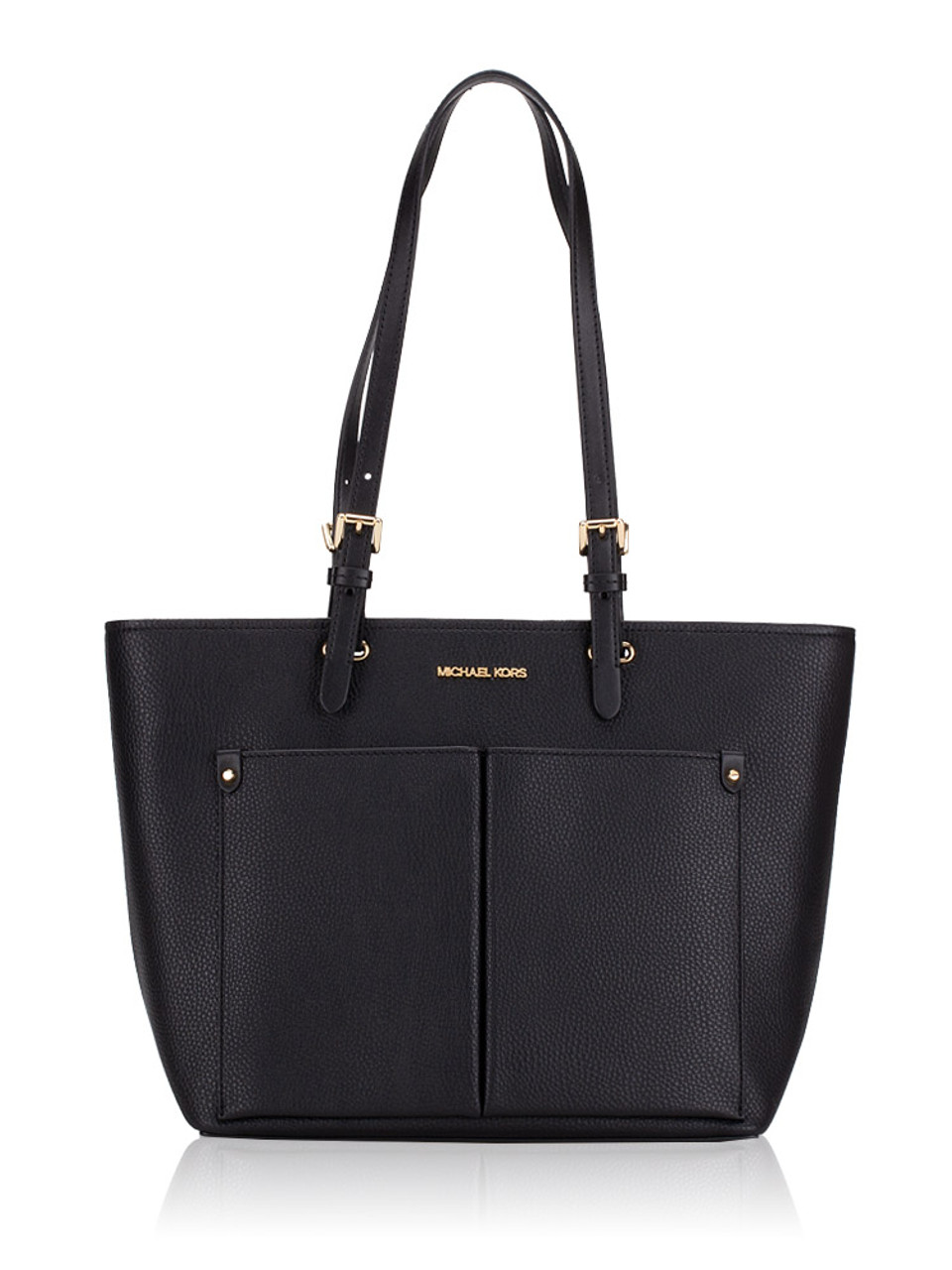 Michael kors jet set sale travel medium black tote bag