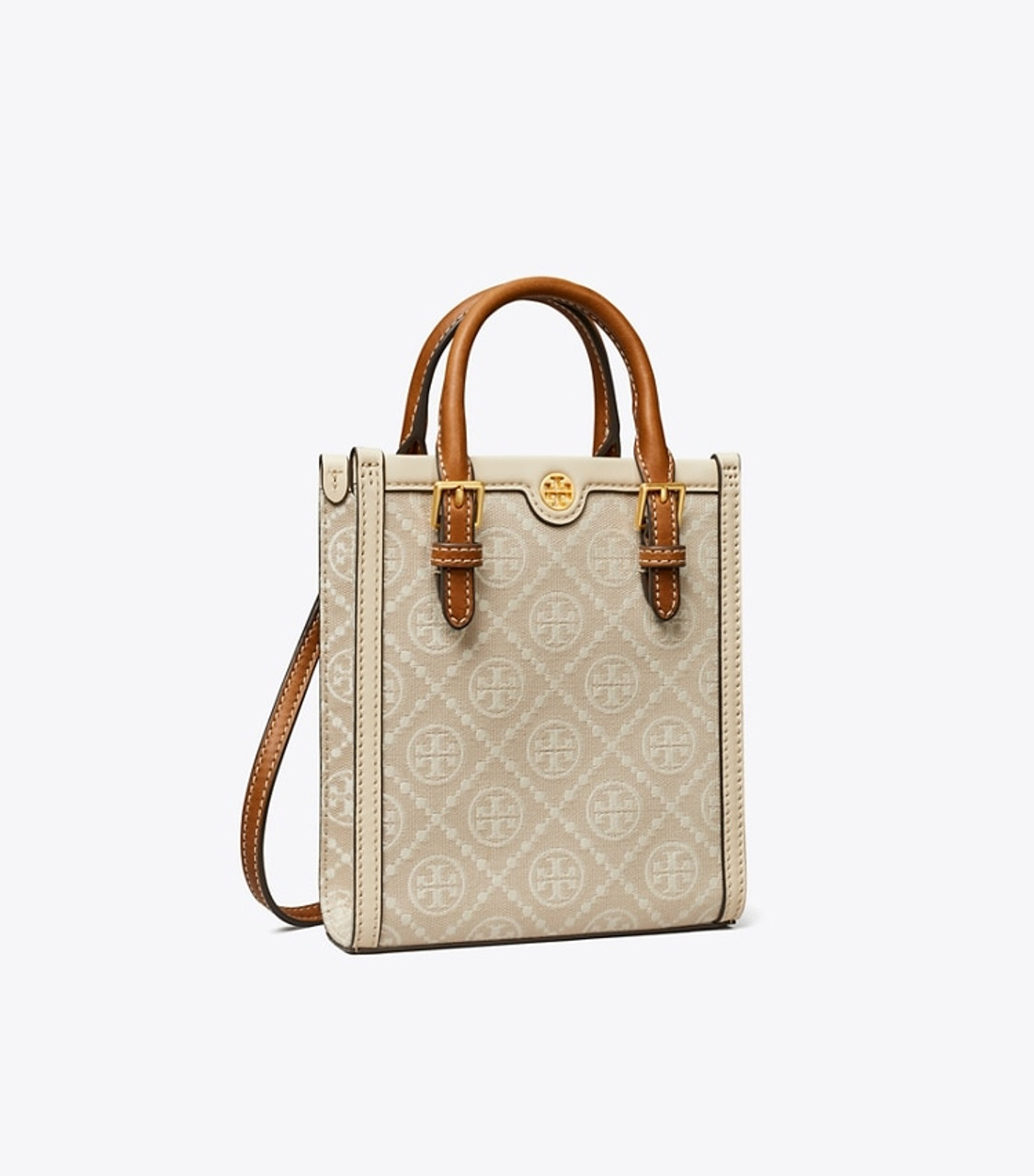 ☆ ☆ Here is the ivory CKJ l monogram mini c TORY BURCH Mini T Monogram Tote