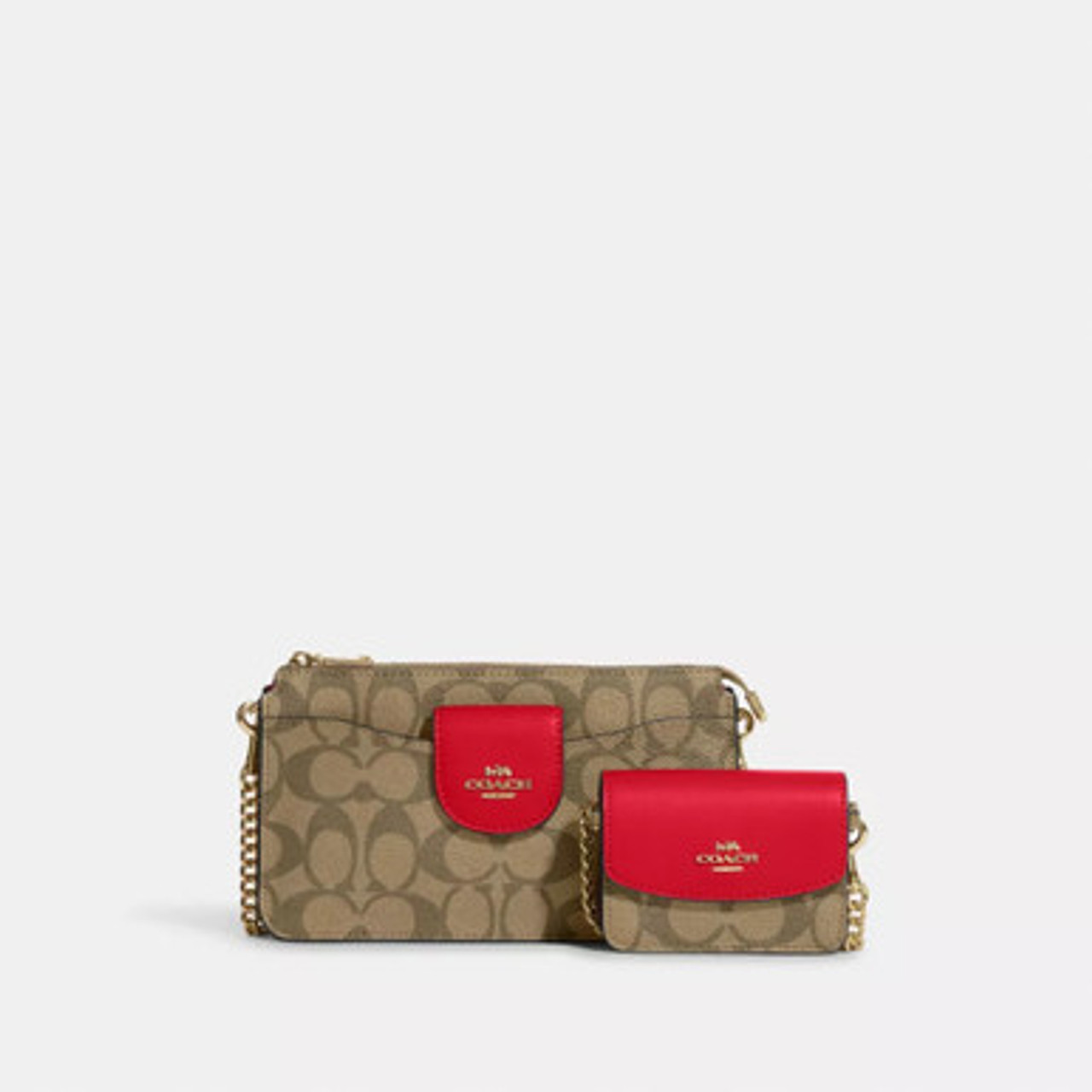 Coach (6019) Colorblock Bright Poppy Pebble Leather Georgie Shoulder Bag  Handbag - Walmart.com