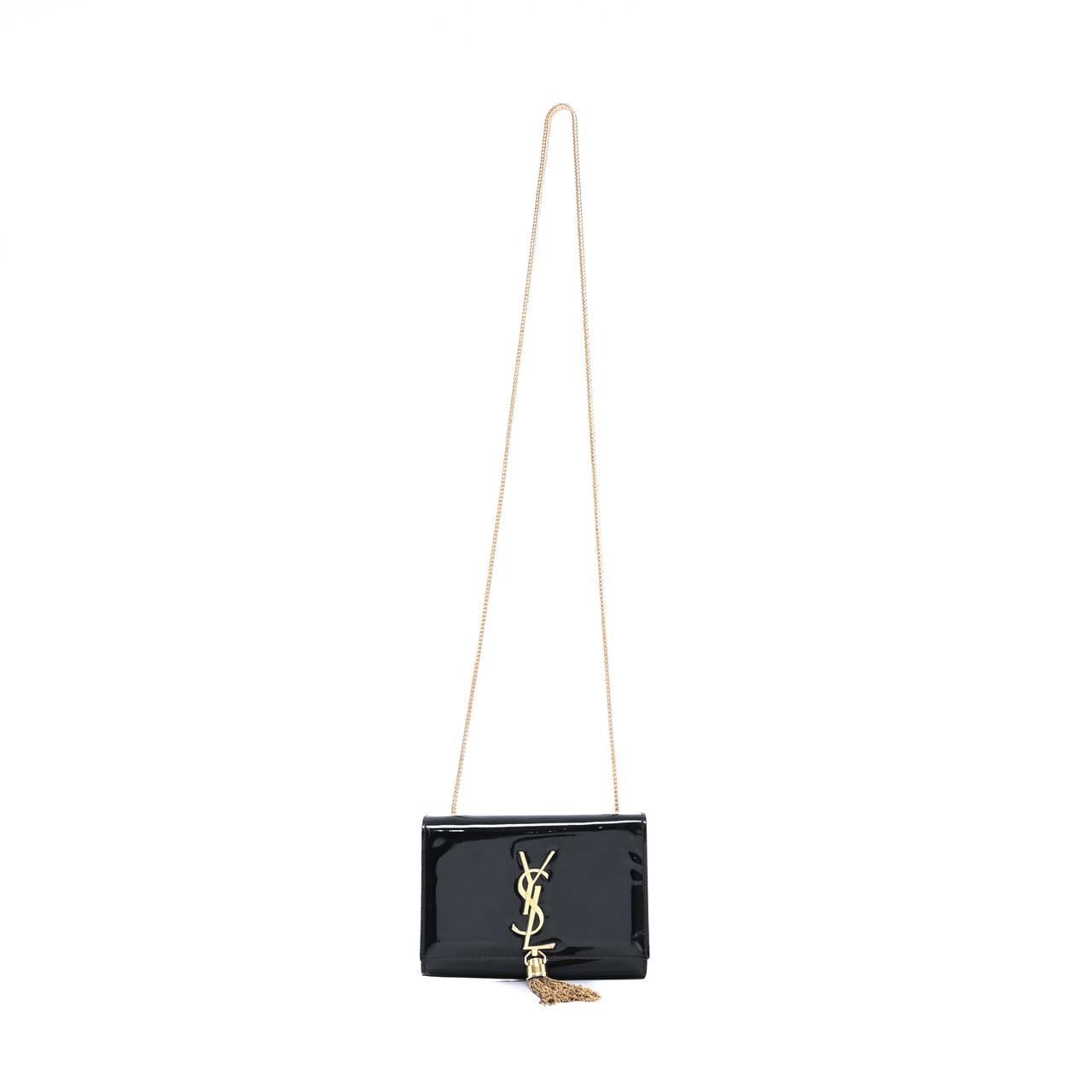 Yves Saint Laurent Mini chain bag Black Patent leather ref.24903 - Joli  Closet