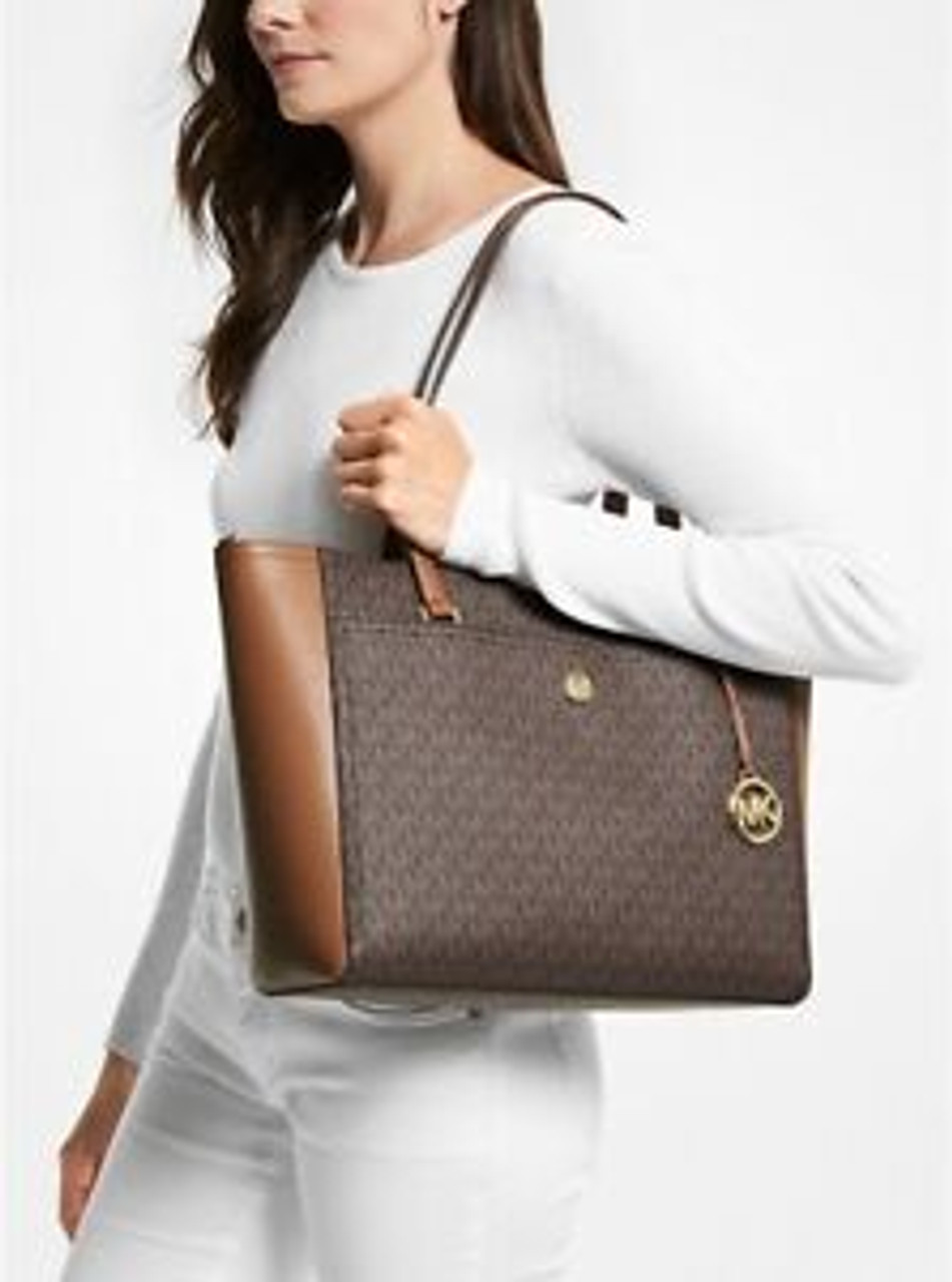 MICHAEL KORS Brown Leather Satchel Bag - The Luxury Pop