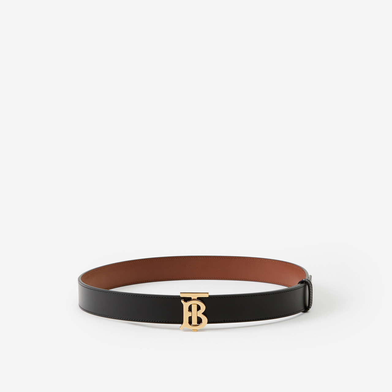 Burberry Vintage Check Reversible Monogram-Buckle Belt - Brown