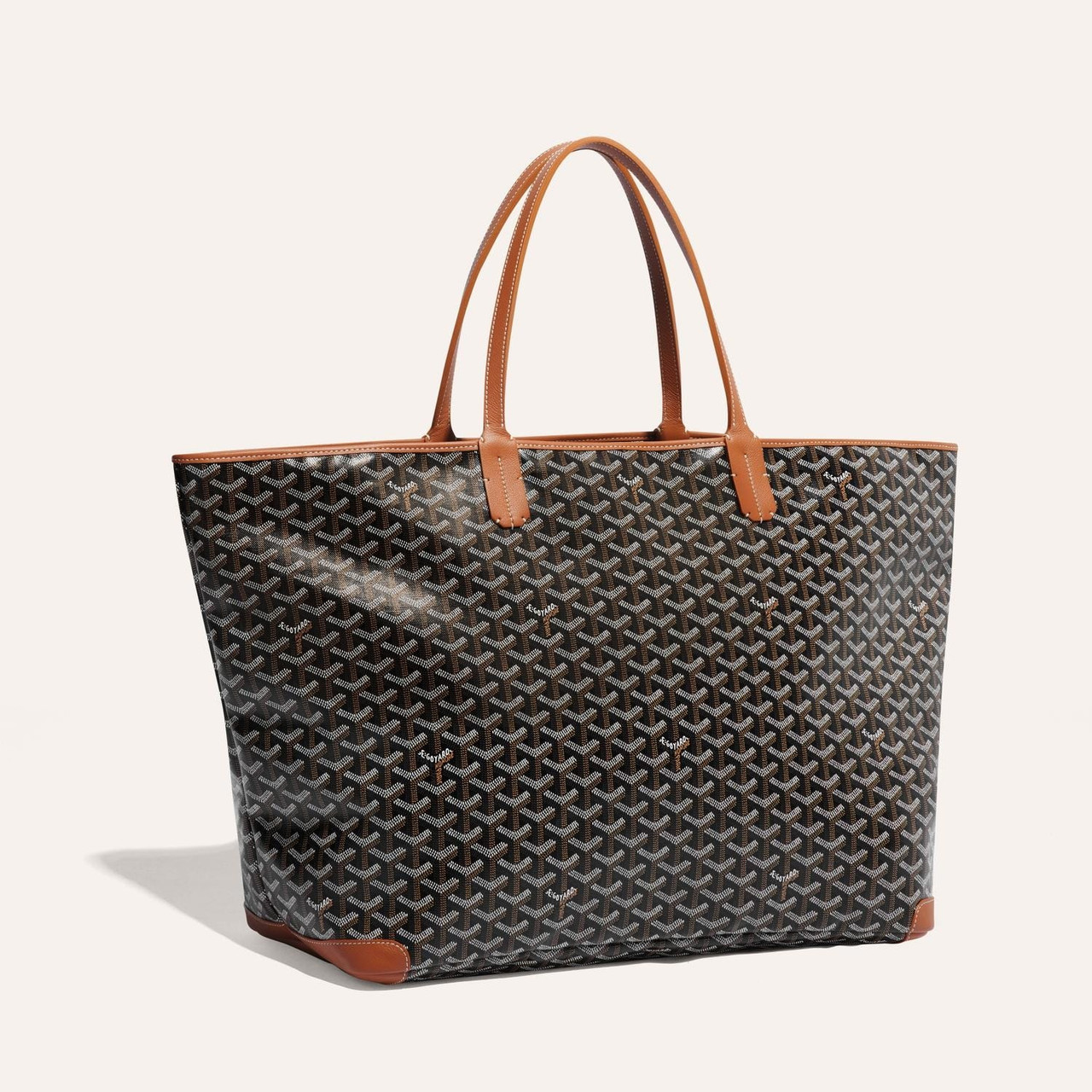 Goyard Artois Tote MM Orange in Canvas/Calfskin with Palladium