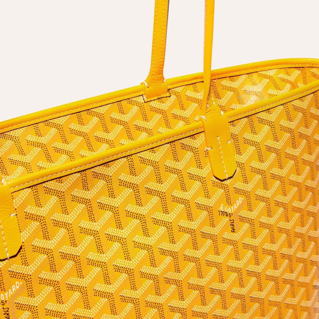 Goyard Artois Tote MM Yellow in Canvas/Calfskin with Palladium-tone - US