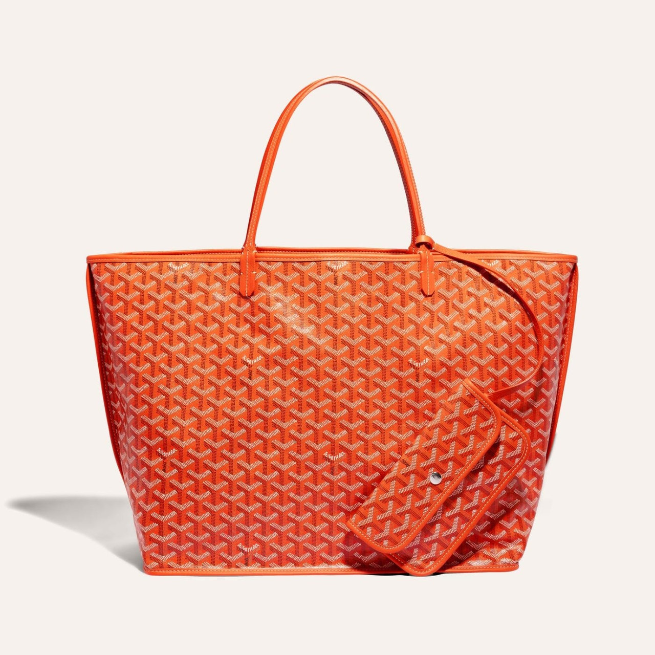 Goyard Matignon Wallet GM Orange in Canvas/Calfskin with Palladium