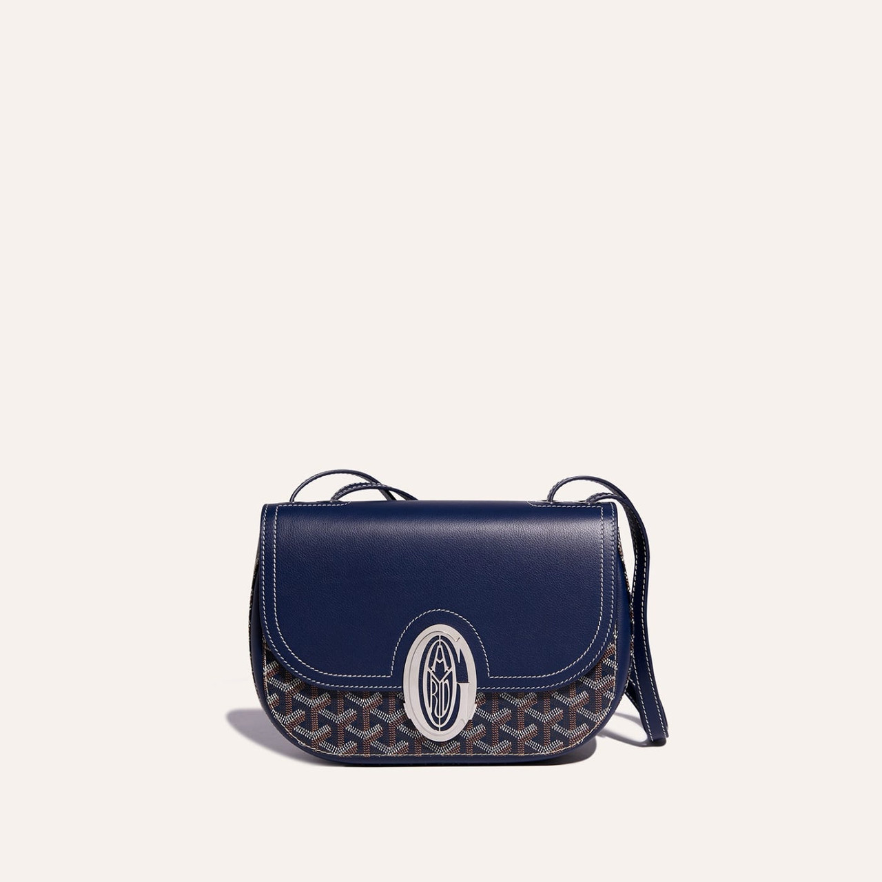 Goyard Goyardine Blue Belvedere PM Bag Palladium Hardware