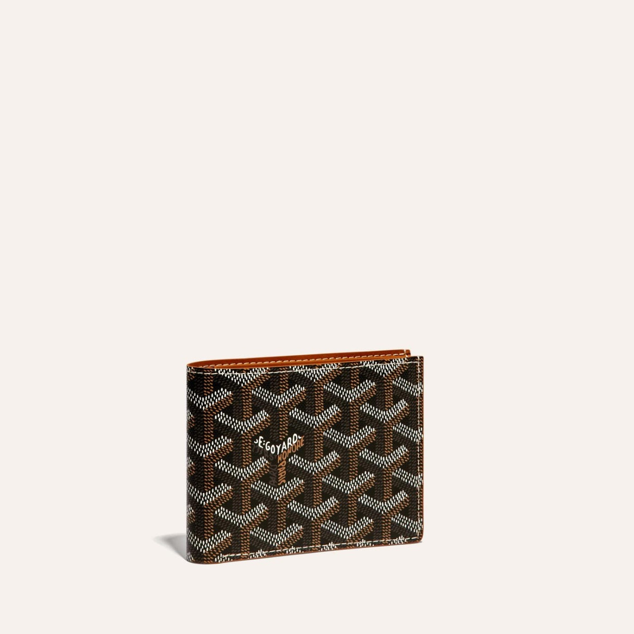 goyard card holder brown