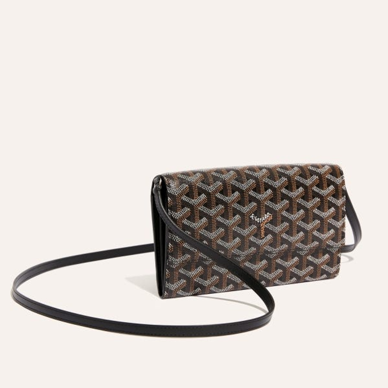 Goyard Monogram Wristlet Pouch Black Blue