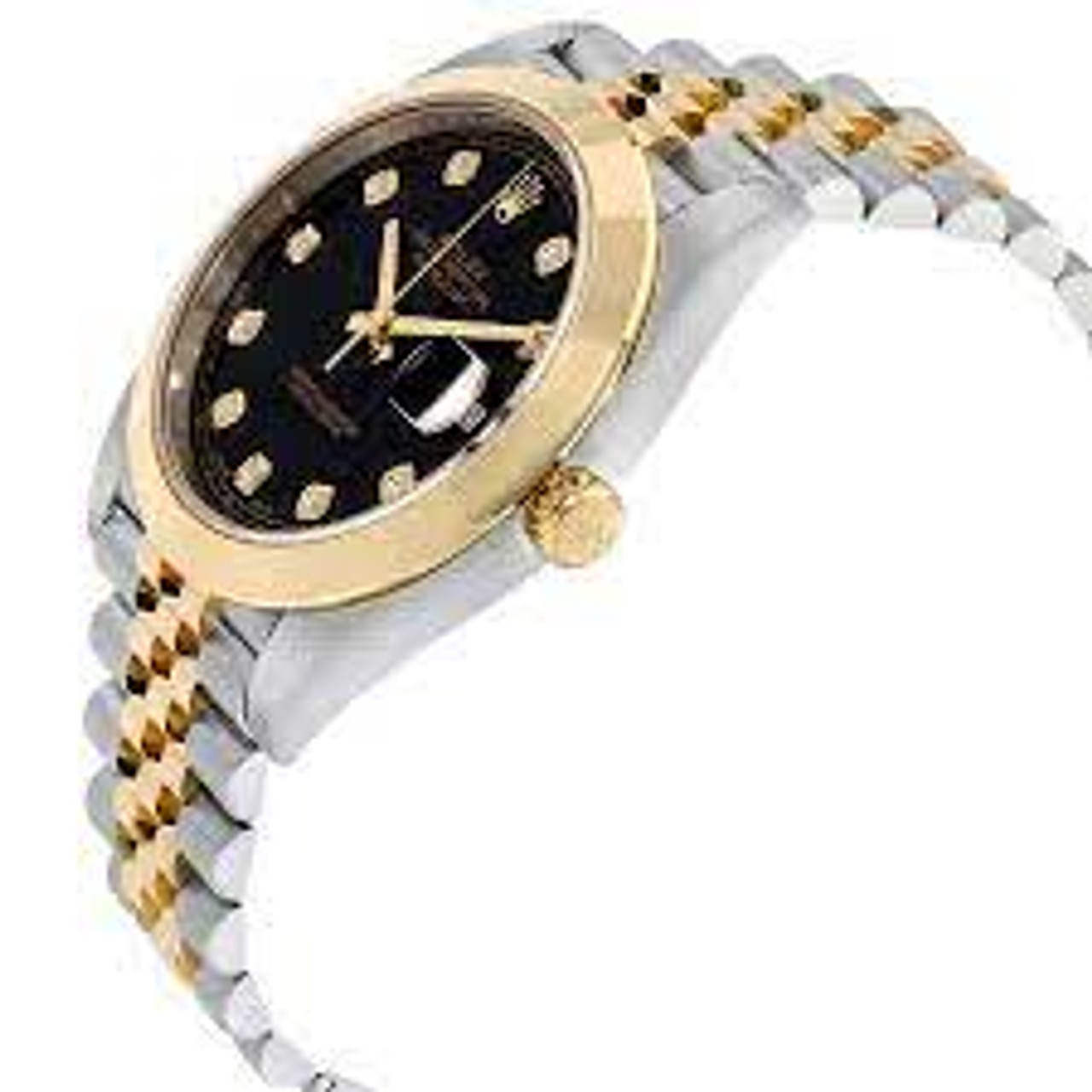 Rolex Oyster Perpetual Datejust Jubilee Gold Steel Black for