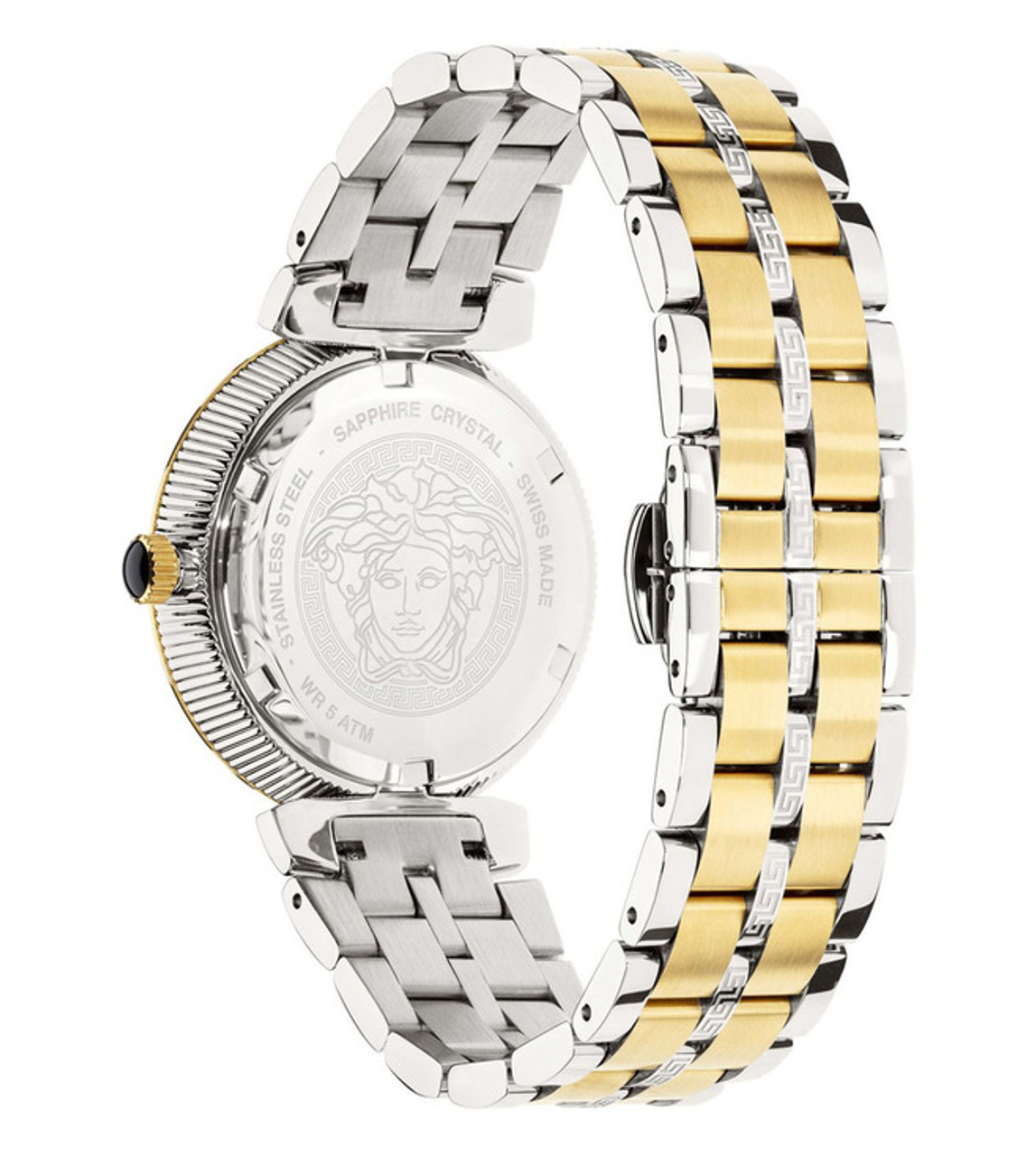 Versace Ladies Watch Greca Logo Two-Tone Green VEVH00720 – Watches &  Crystals