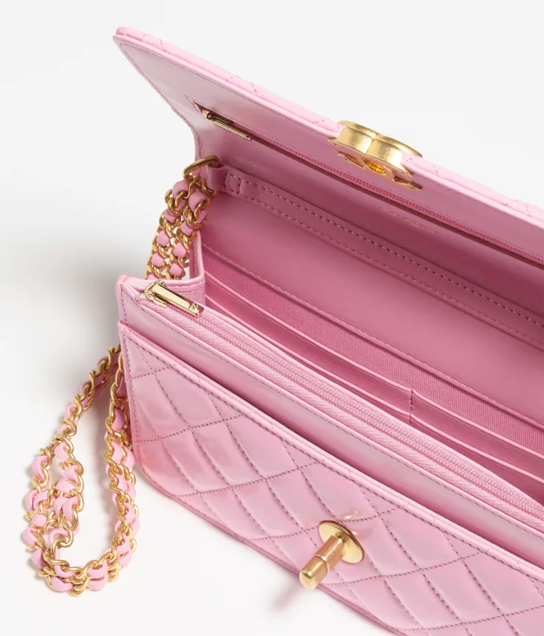 Vintage Chanel Small Flap Bag Pink Satin Gold Hardware