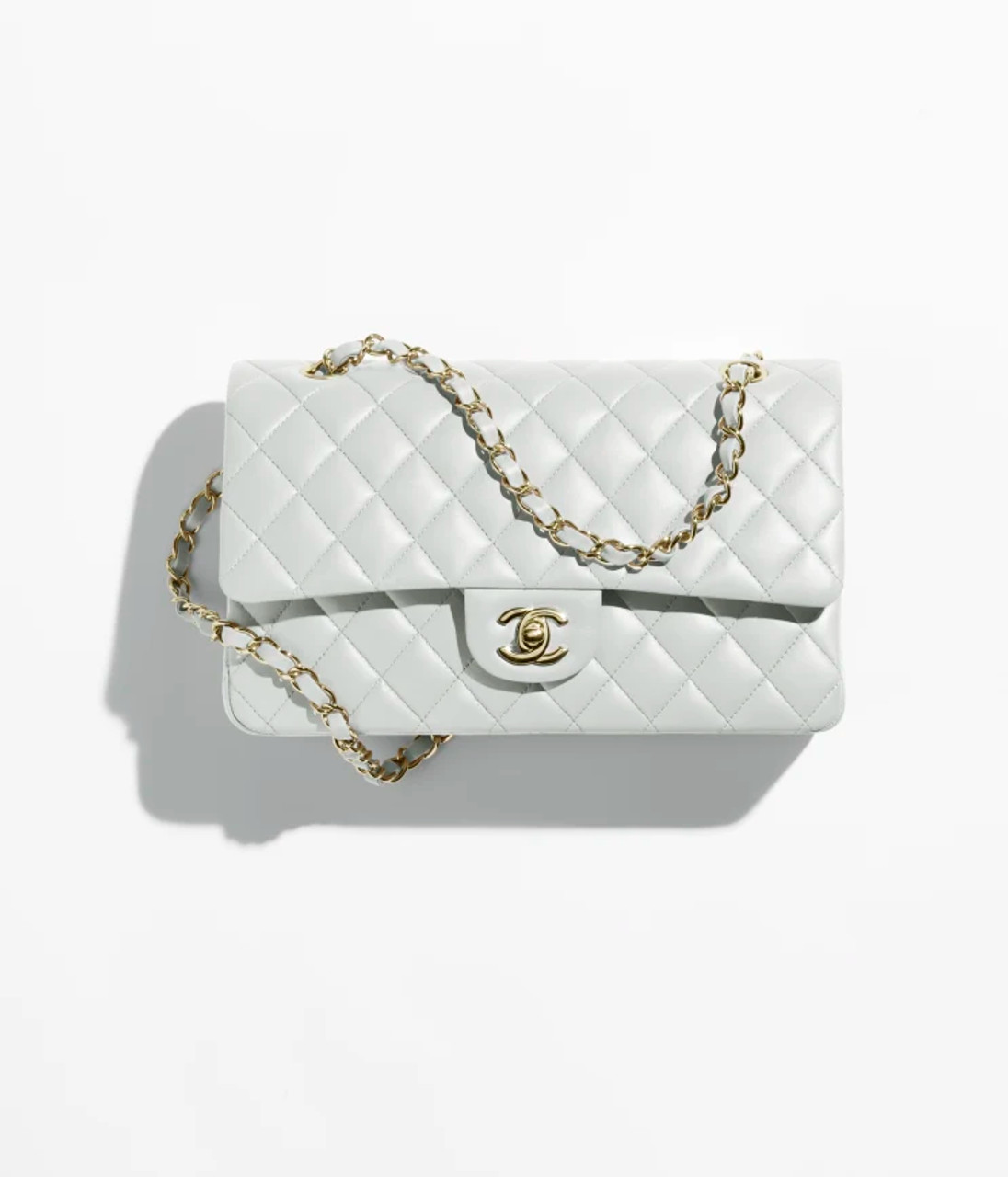 Chanel - Classic Flap Bag - Mini Rectangular Top Handle - Baby Blue - CGHW  - Brand New | Bagista