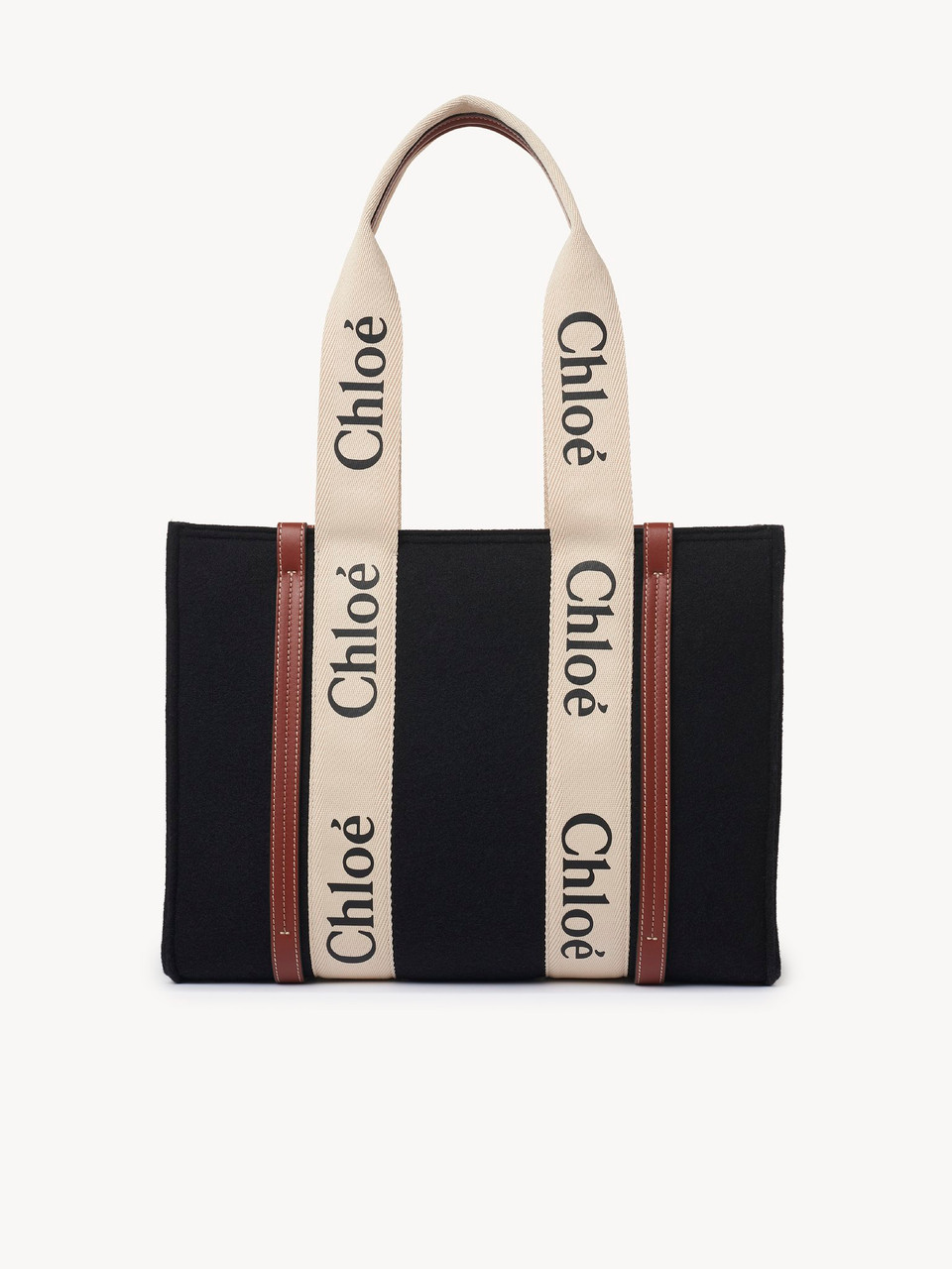 Chloé Woody Medium Tote Bag Black