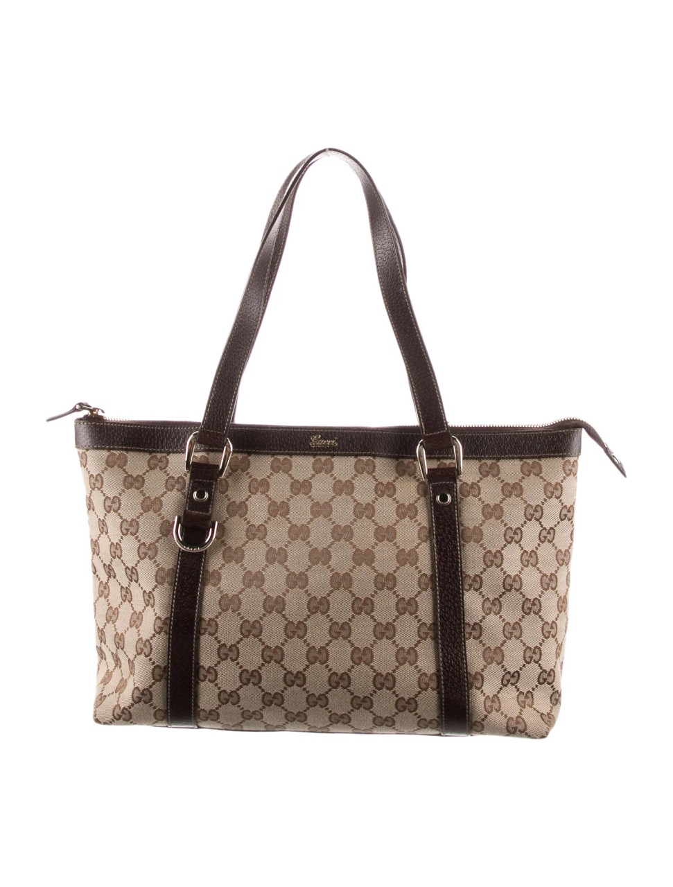 Gucci Abbey D-Ring Tote GG Canvas Large Black 2142272