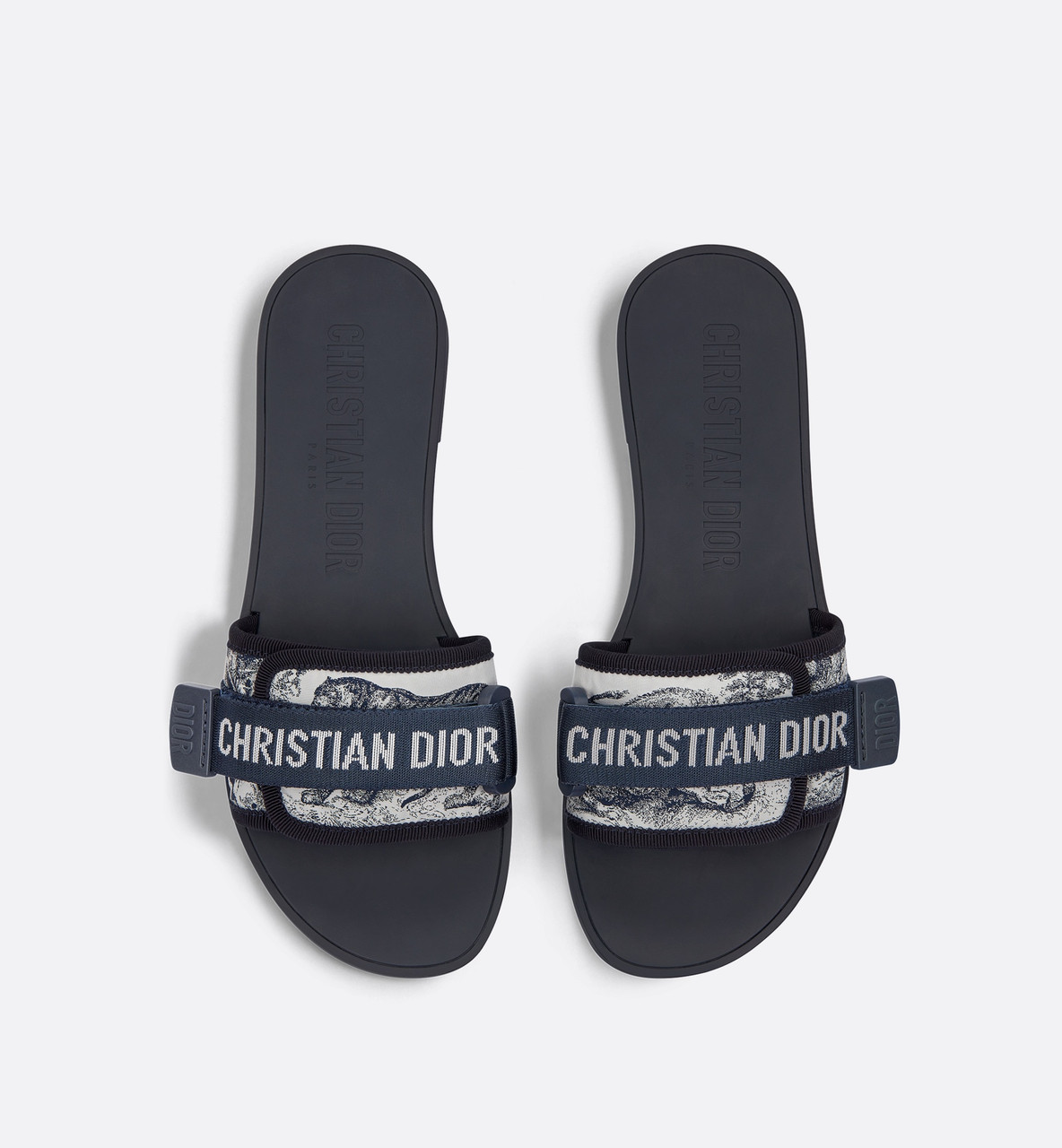 CHRISTIAN DIOR Technical Stretch Fabric Camouflage Dio(r)evolution Slide  Sandals 40 Black Military 1272993 | FASHIONPHILE