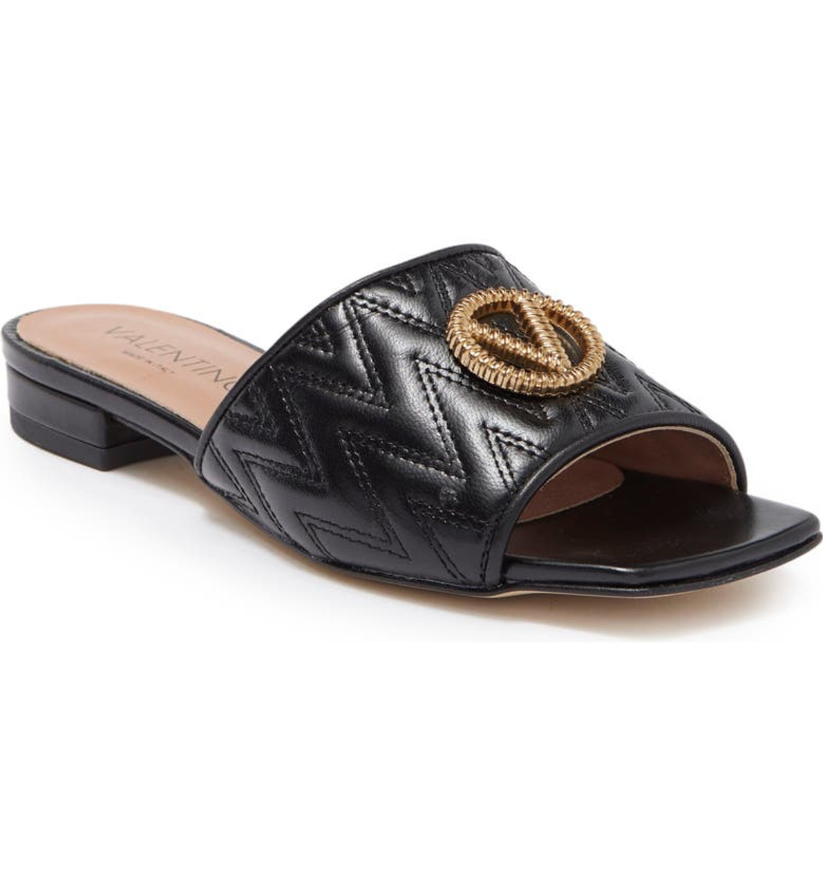 VALENTINO BY MARIO VALENTINO Afrodite Logo Slide Sandal