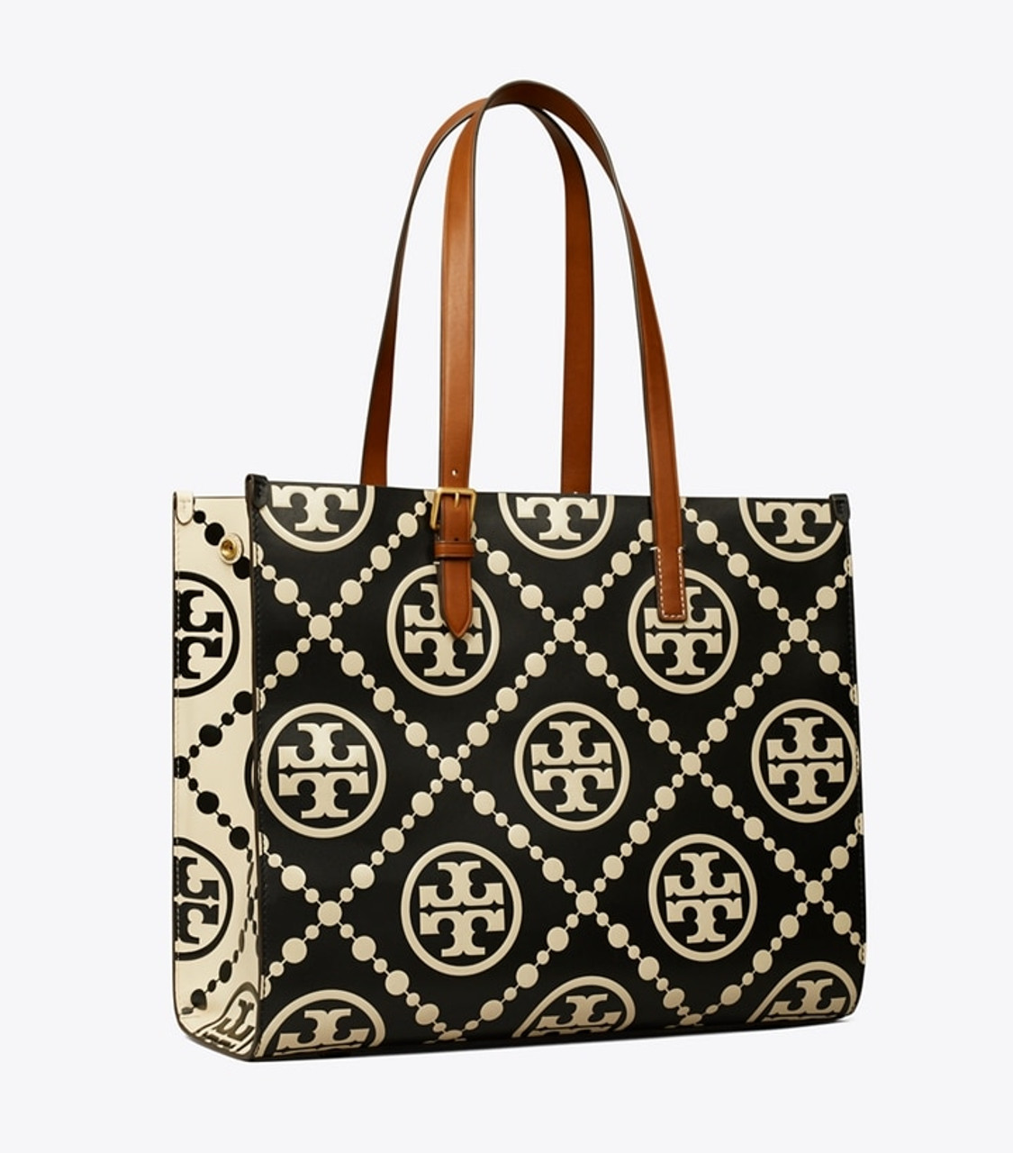 Tory Burch Women's T Monogram Coated Canvas Tote India