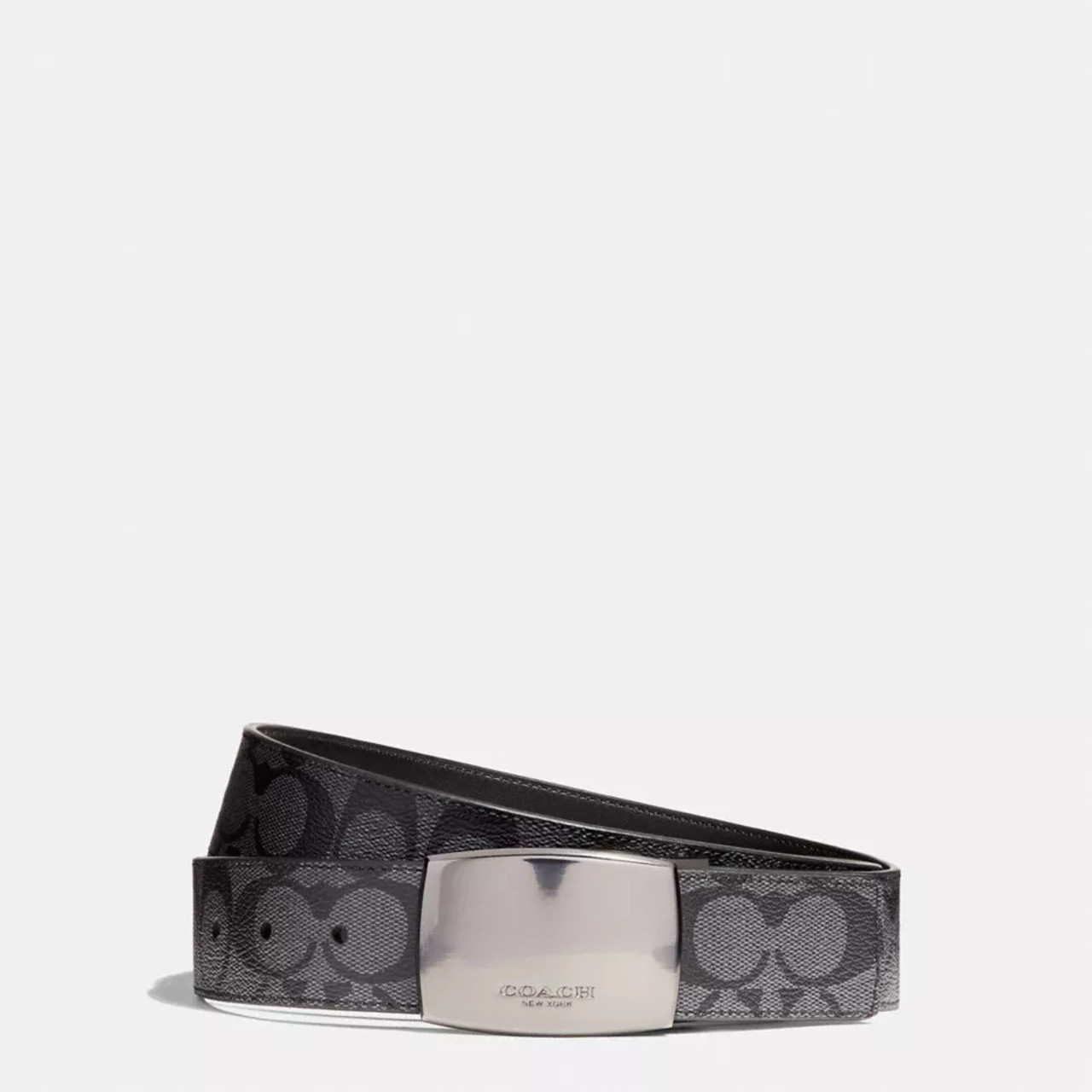 boxed harness plaque reversible belt in signature canvas