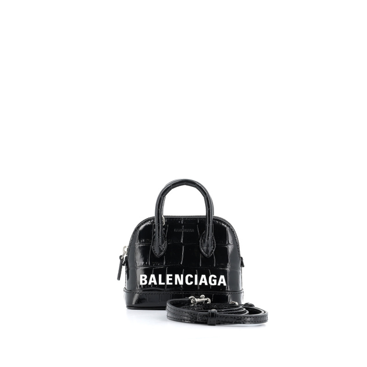 Balenciaga Small Ville Pebbled Leather Satchel Bag