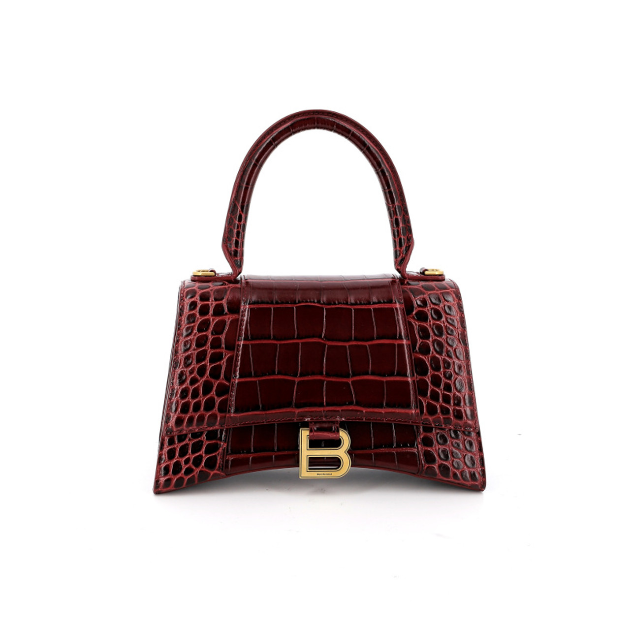 Túi Balenciaga Hourglass Small đen crocodile 23cm best quality