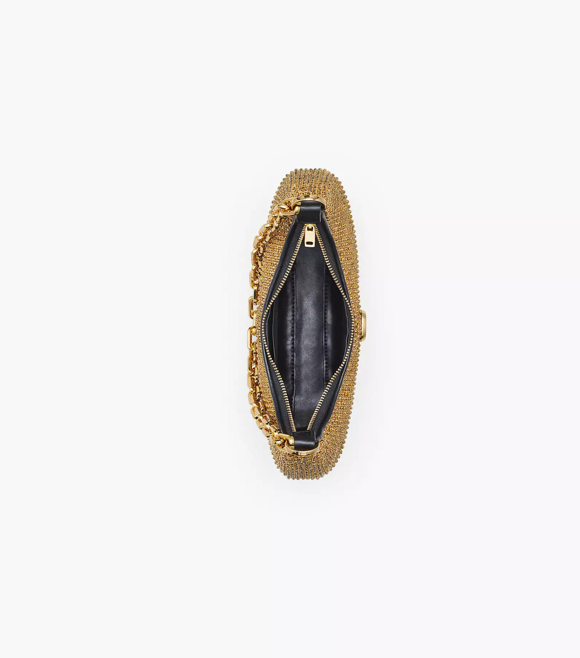 MARC JACOBS The Rhinestone Small Curve Bag - Gold