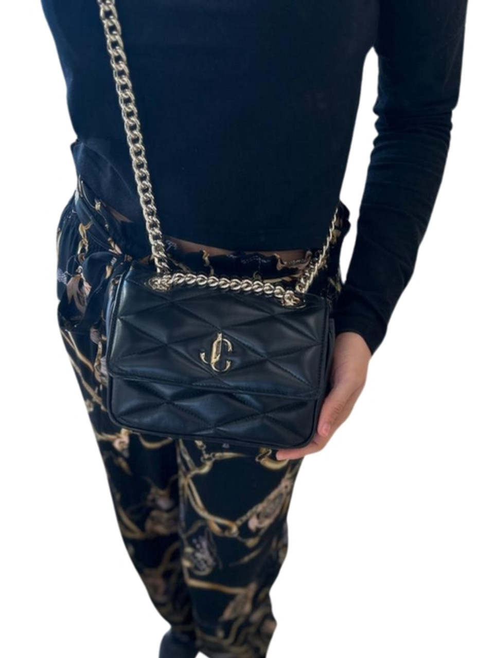 ショルダーバッグ・ポシェット JIMMY CHIOO FARONE QUILTED NAPPA CHAIN SHOULDER BAG JIMMY CHIOO FARONE QUILTED NAPPA CHAIN SHOULDER BAG (Jimmy
