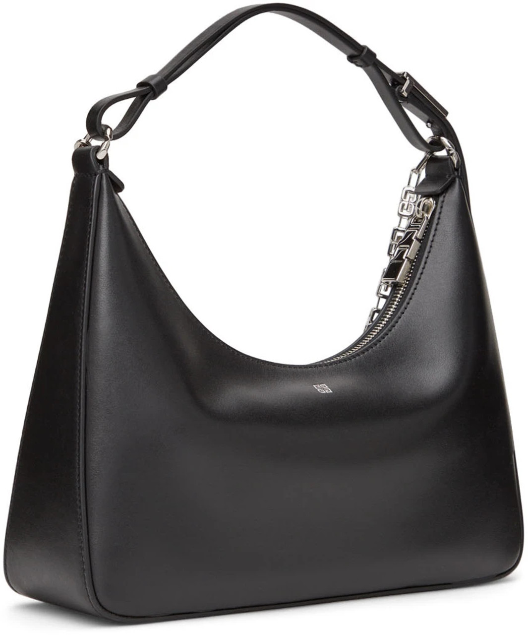 Womens Givenchy black Medium Leather Moon Cut-Out Shoulder Bag ...