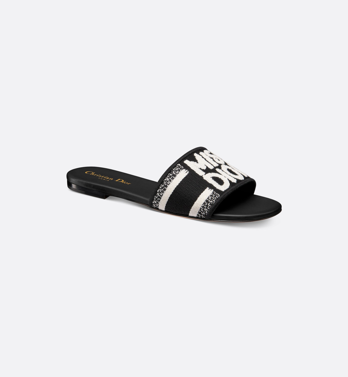 【おしゃれロゴ/上品♪】DIOR Mule a talon Dway Christian Dior Logo Embroidered Sandals w/ Tags - Size 38