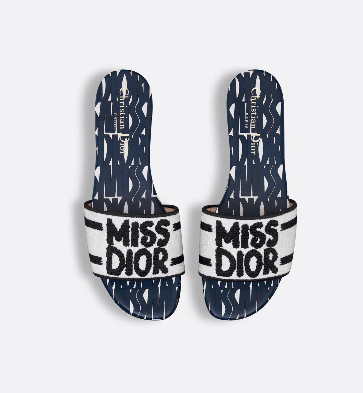 【DIOR】Mule Dway ミュール 〜New Yorkモチーフ〜 DIOR Mule Dway - Black White