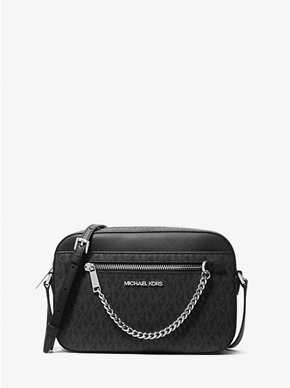 Michael Kors Jet Set Large Logo Crossbody Bag - Black