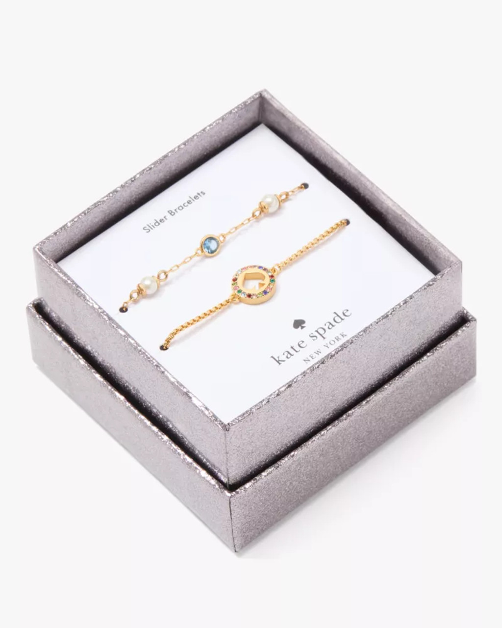 KATE SPADE Spot The Spade Slider Bracelet Boxed Set