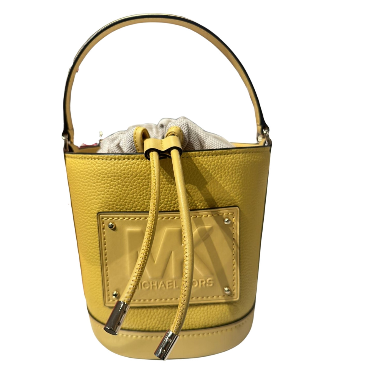 Michael Kors Kimberly Leather Bucket Bag Marigold