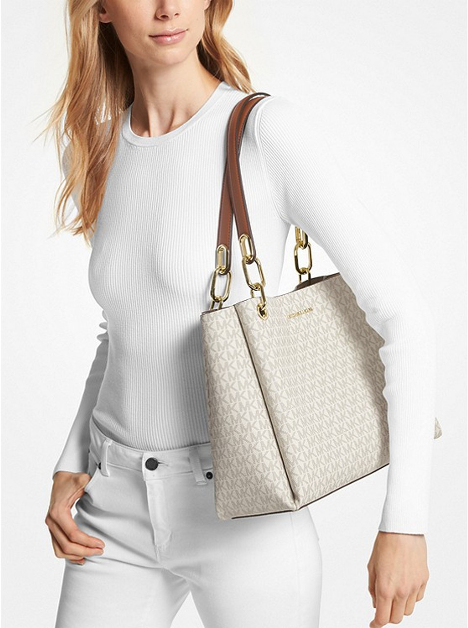 Michael Kors Voyager Signature Logo Tote Bag | Dillard's