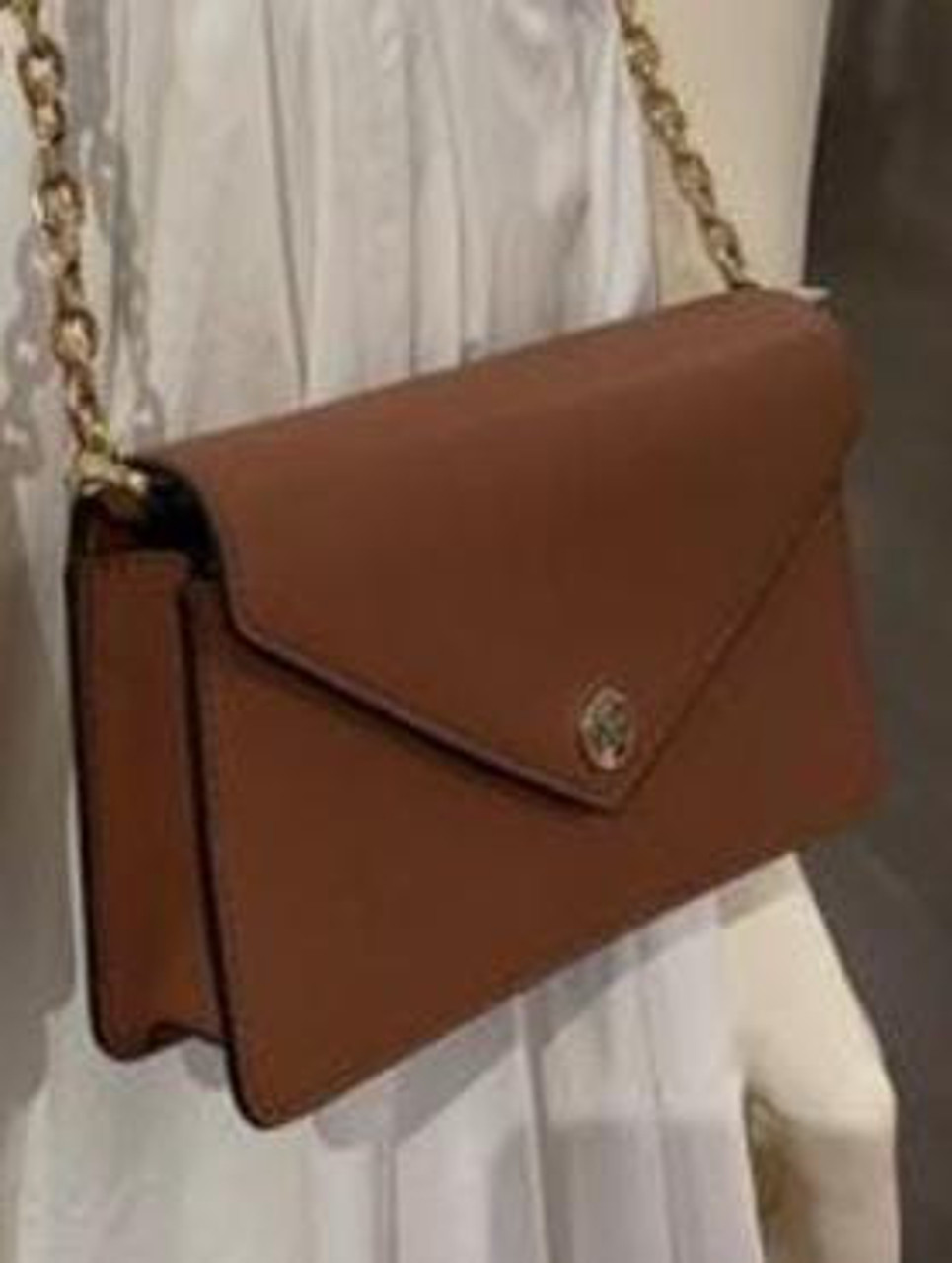 Small Saffiano Leather Envelope Crossbody Bag