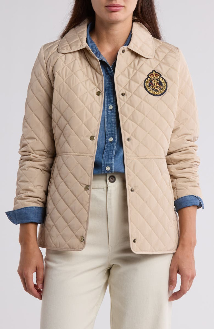LAUREN RALPH LAUREN Logo Crest Quilted Jacket