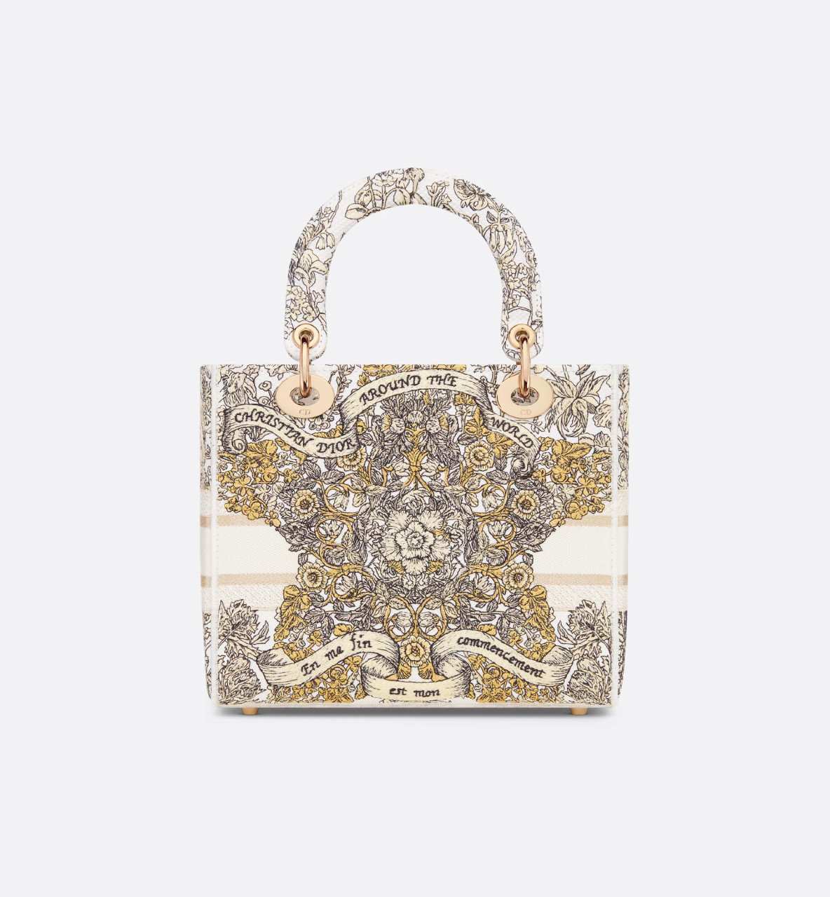【エレガント♪】DIOR Dioriviera Lady D-Lite バッグ スモール Dioriviera Small Lady D-Lite Bag Beige and White Toile de