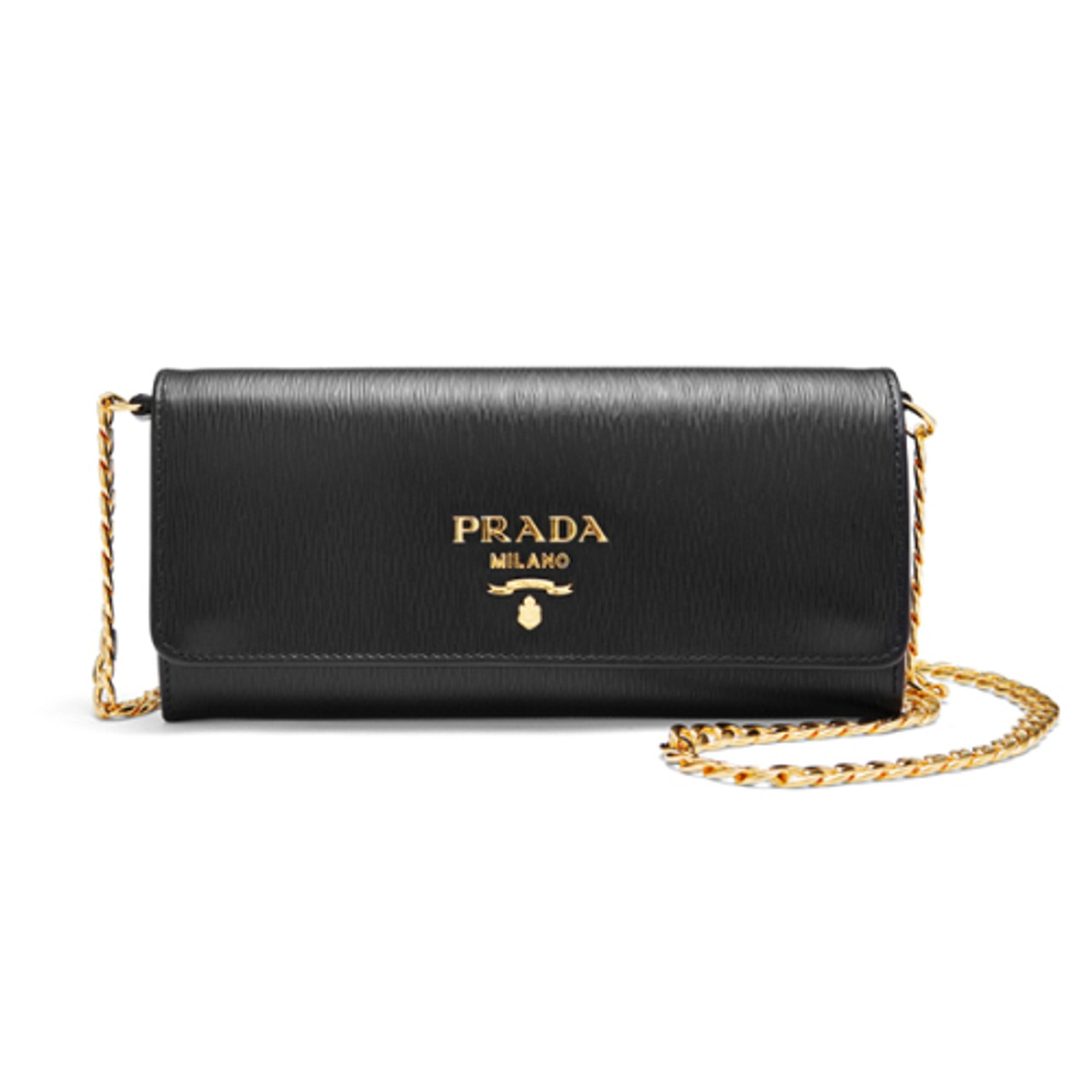 Prada Chain Flap Crossbody Bag Saffiano And Soft Calf Small