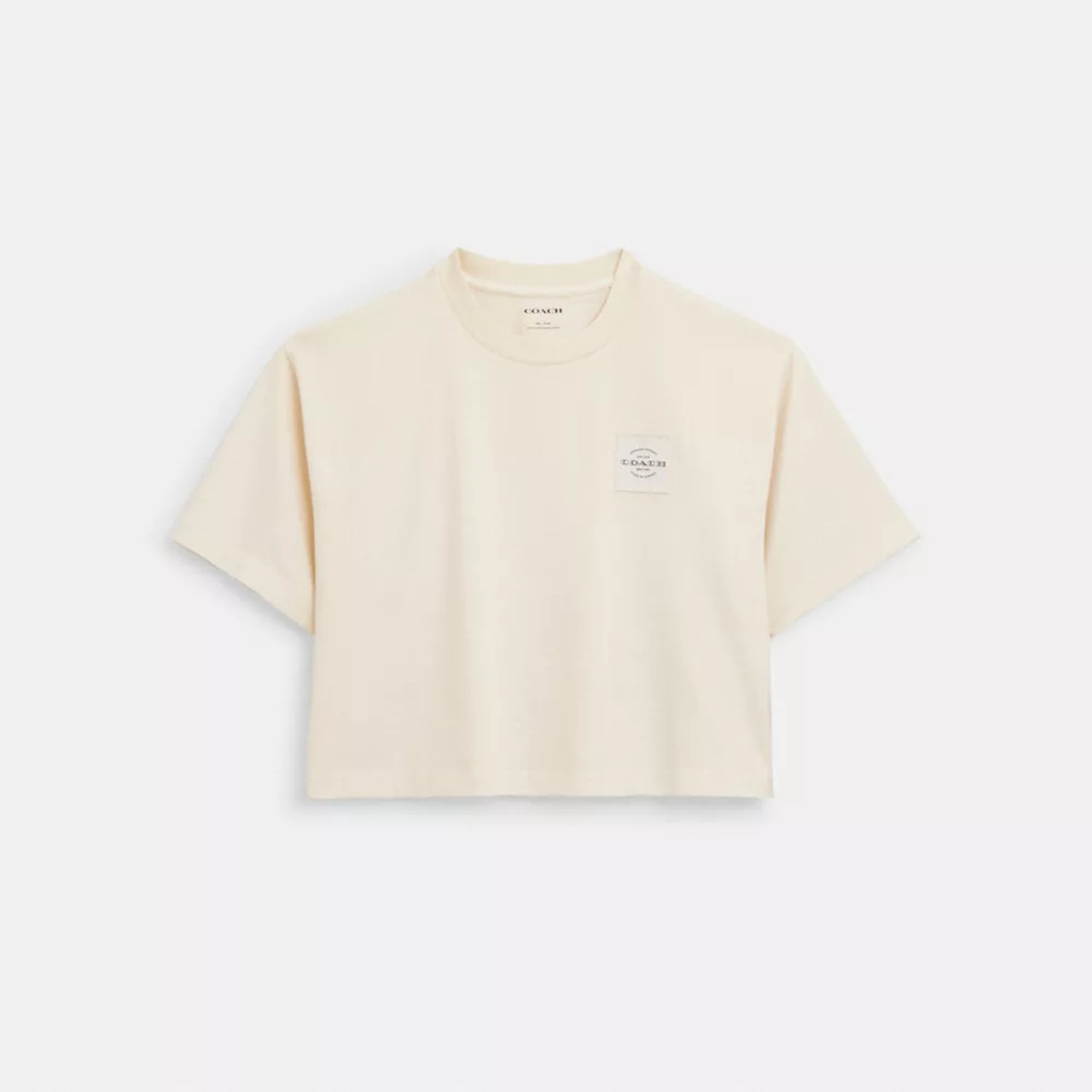 Coach クロップドTシャツ クリーム COACH Garment Dye Cropped T Shirt