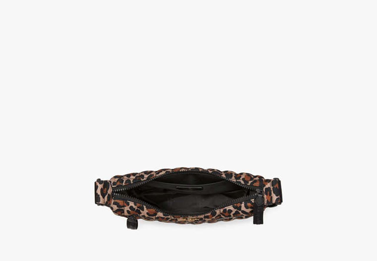 【Kate Spade】Camden Quilted Leopard Sling Bag ◆国内発送◆ Kate Spade Camden Quilted Large Leopard Sling Bag - Brown Multi