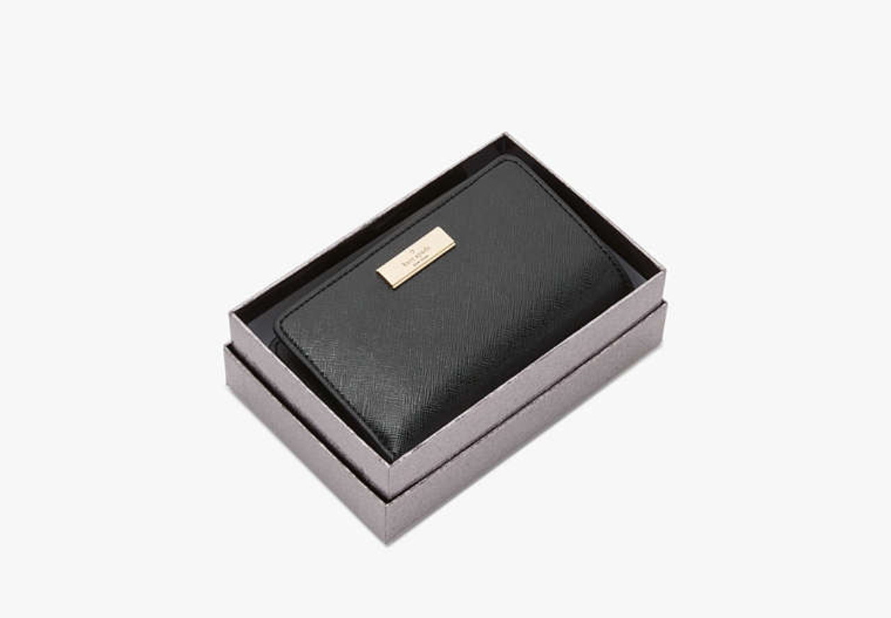Kate Spade Kenzie Boxed Medium Compact Wallet - Black