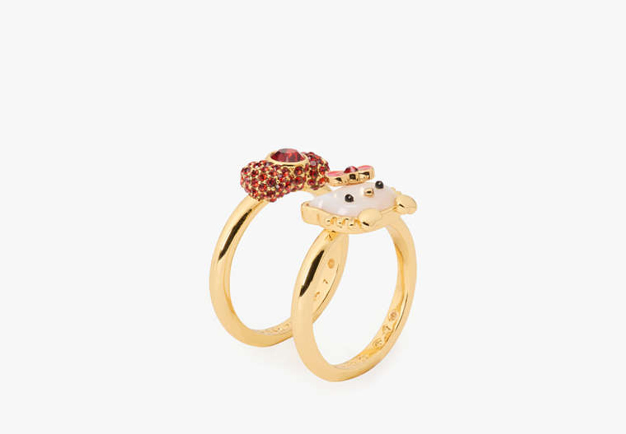 指輪・リング Kate Spade Hello Kitty X Kate Spade New York Ring Set KK865 Kate Spade Hello Kitty X New York Ring Set - Please Select A