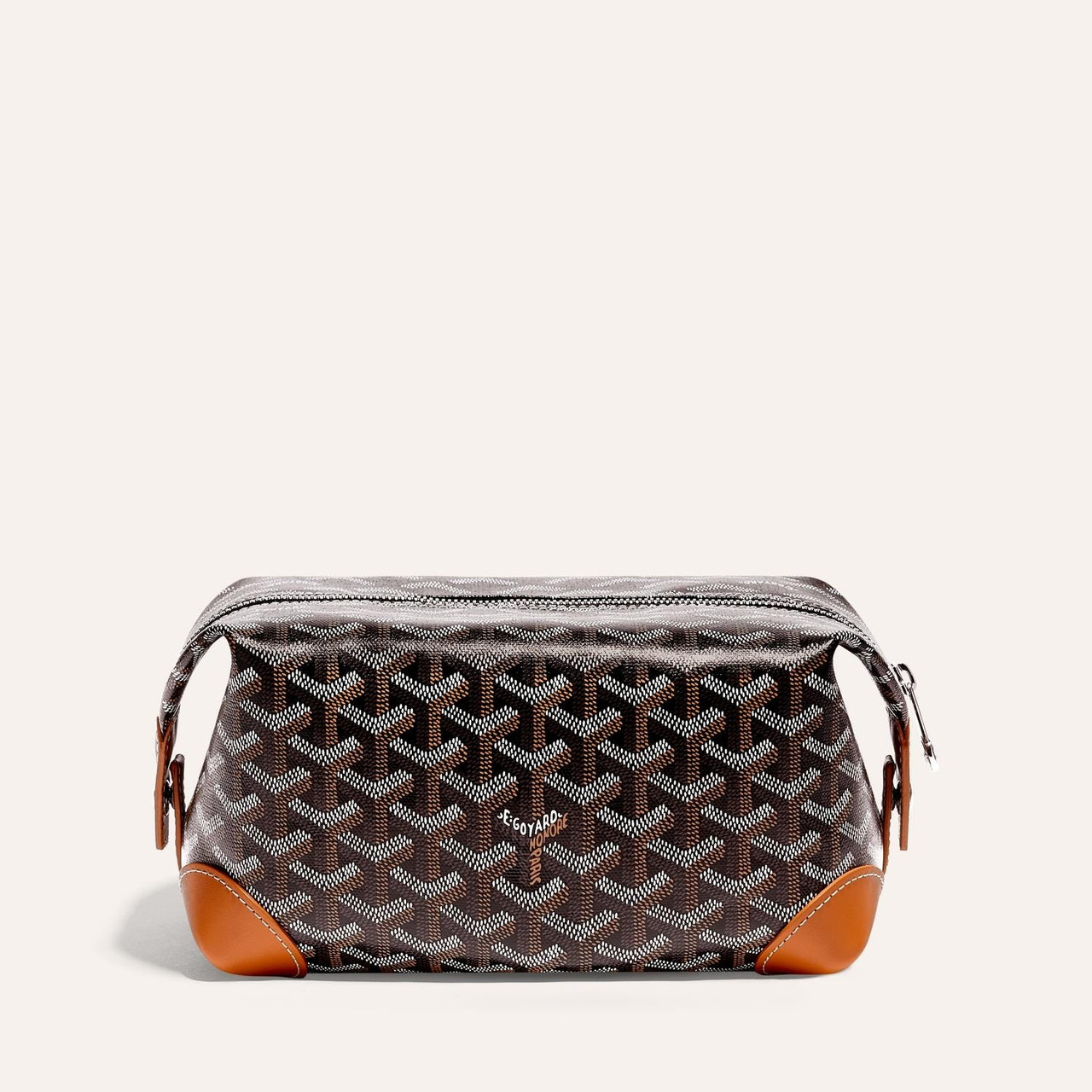 入手困難♪【GOYARD】BOWLING 25 TOILETRY BAG \"BLACK/BROWN\" Goyard Bowling 25 Black Toiletry Bag | BOWLIN025TY01CL03P