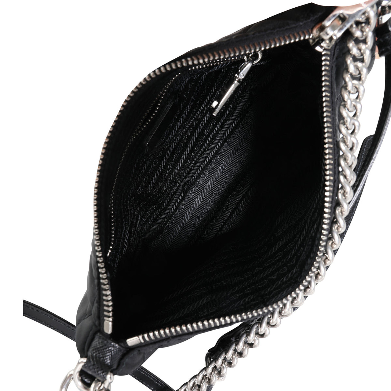 Prada Nero Tessuto Impuntu Bandoliera Convertible Crossbody