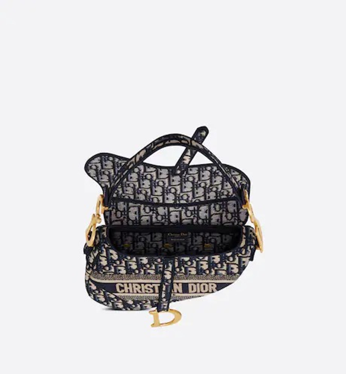 Dior saddle shop bag embroidered