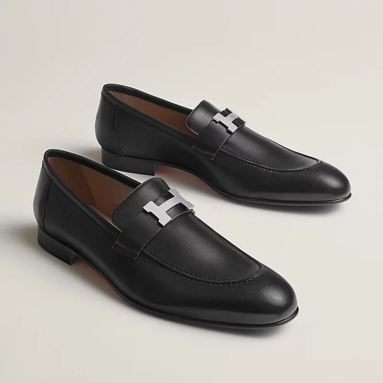 【洗練されたデザイン】HERMES★Mocassins Paris カーフスキン HERMES Paris Moccasins