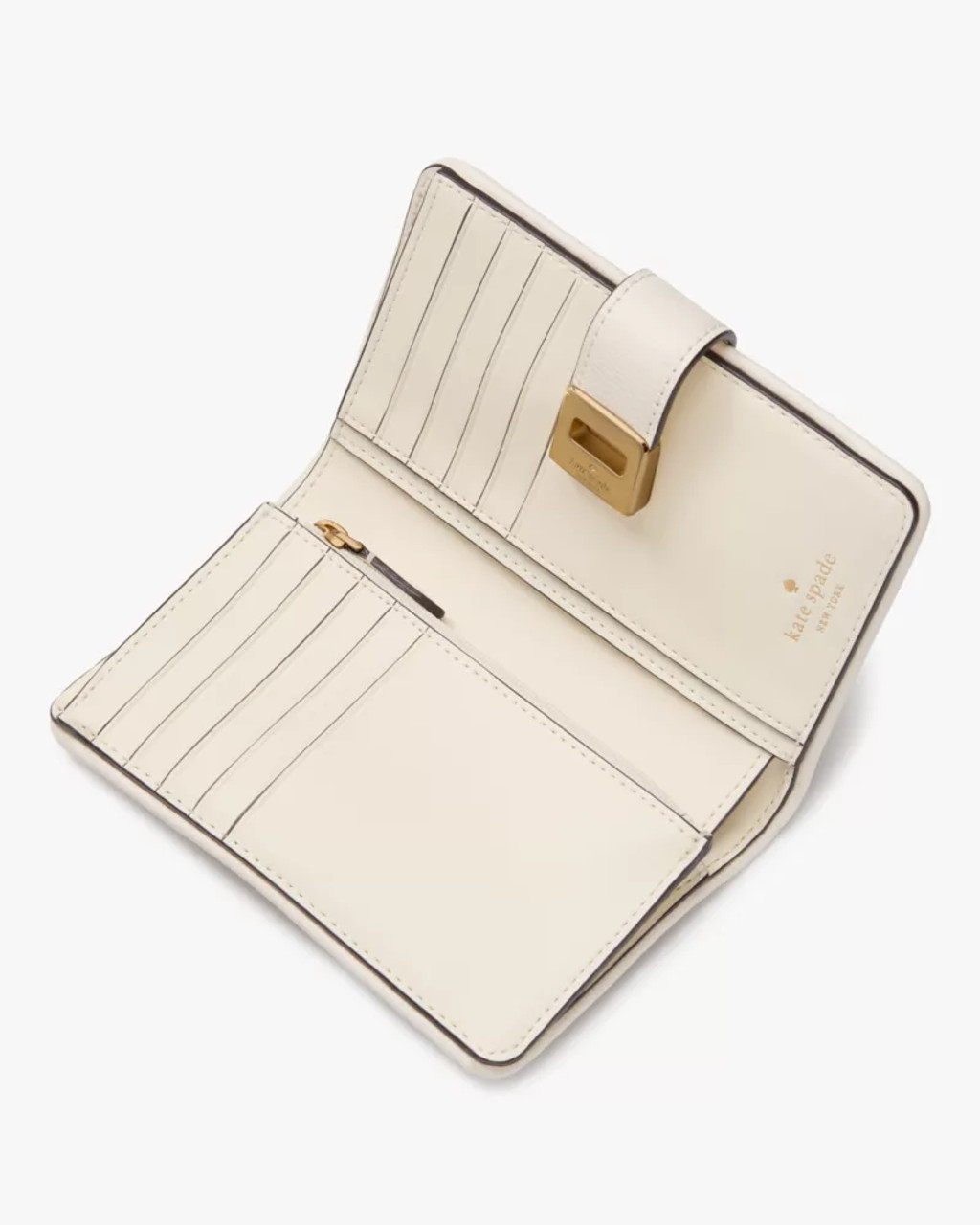 KATE SPADE Phoebe Straw Turnlock Medium Wallet KATE SPADE Phoebe Straw Turnlock Medium Wallet